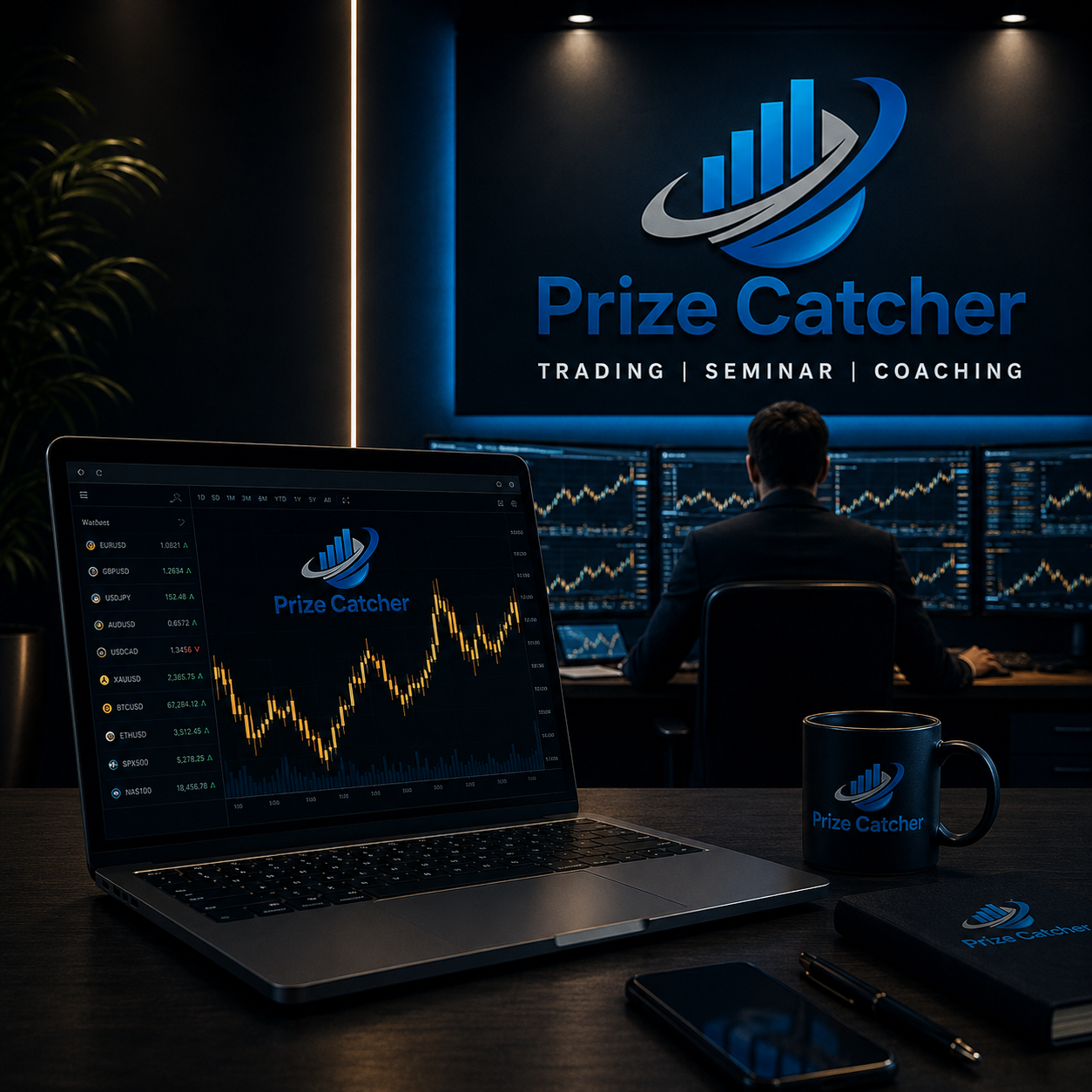 Prize Catcher 2026 Handelssystem mit Trading-Zonen und Zielbereichen